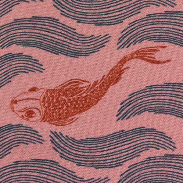 MANY FISH IN THE POND by Bienvenido Colorido Baumwollsatin pink zoom