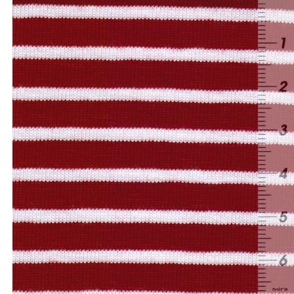 CAMPAN Baumwoll-Jersey Streifen rot weiss zoom